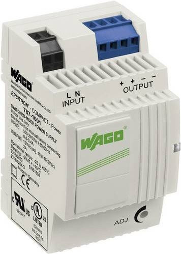 WAGO 787-1001 Hutschienen-Netzteil DIN-Rail 12 V/DC 2A 24W mit 2 Ausgängen in Weiß - Bild 1