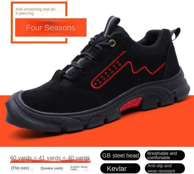 Avant-garde Arbeitsschutzschuhe für Herren aus schwarzem Rindsleder, anti-quetsch- und durchtrittssicher, Größe 46 - Bild 1