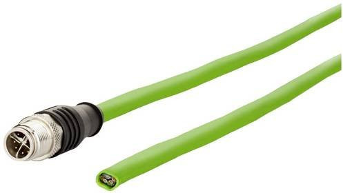 Metz Connect M12 Patchkabel CAT 6a S/FTP Ethernet LAN Grün, Länge: 1,00 m - Bild 1