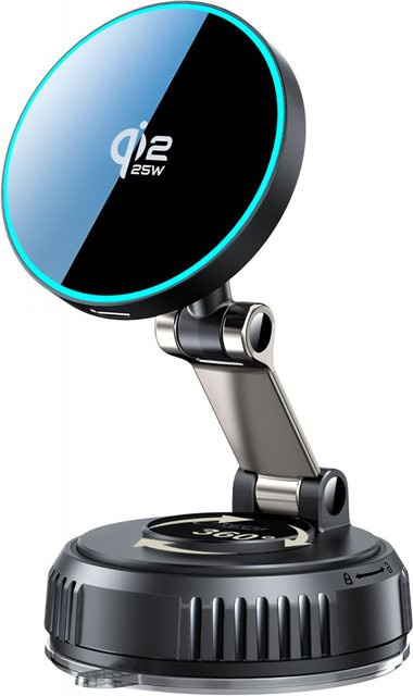 Tech-Protect Auto Wireless-Ladegerät MM25W-V8 mit Saugnapf, 25W, Schwarz, USB-C - Bild 1