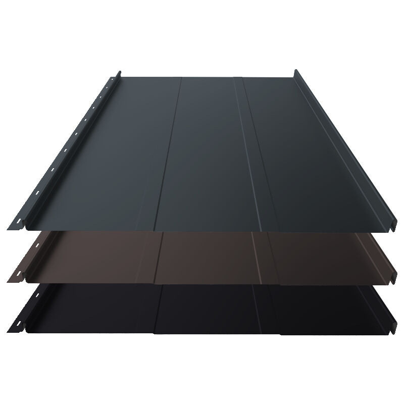Stehfalz Panel Retro 25 von Blachotrapez GmbH für Dach und Wand aus Stahl in Matt Premium, Breite: 55,4 cm - Bild 1