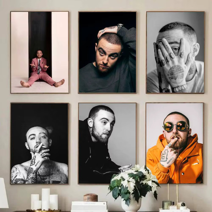 Wasserfester Wandkunstdruck Rapper M-Mac M-Miller Poster Aufkleber in Mehrfarbig für deine Wohnzimmer und Schlafzimmer Dekoration - Bild 2