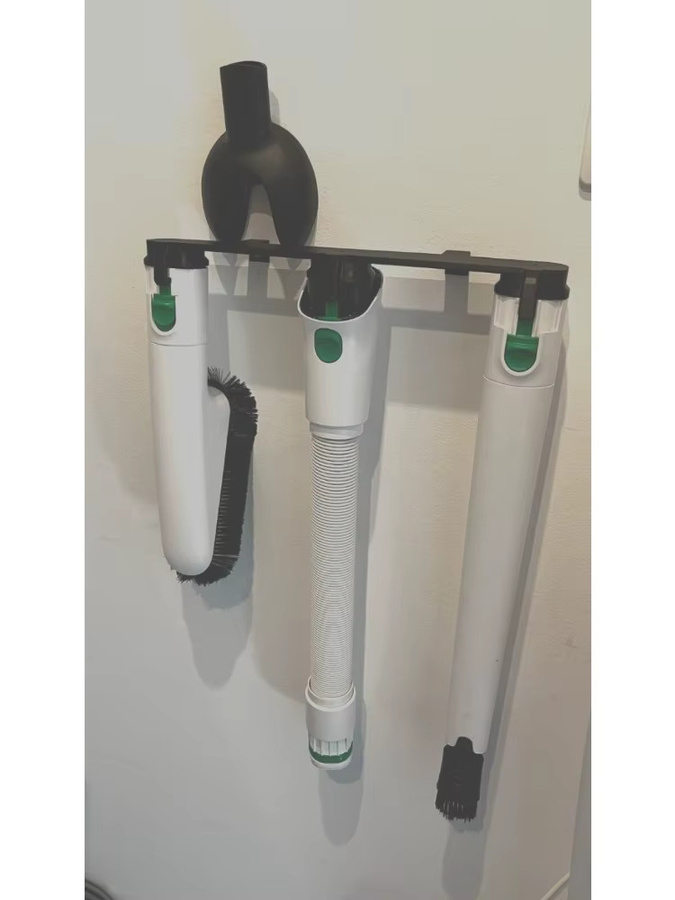 Vorwerk Kobold VK7 Wandhalterung für Reinigungsgeräte-Organizer, Einzel- oder Dreifachhalterung, Schwarz - Bild 1