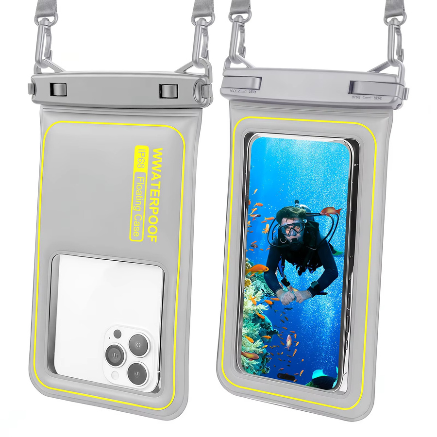Wasserdichte Handytasche mit Trageschlaufe in Schwarz für Strand, Schwimmen und Wassersport - Bild 7
