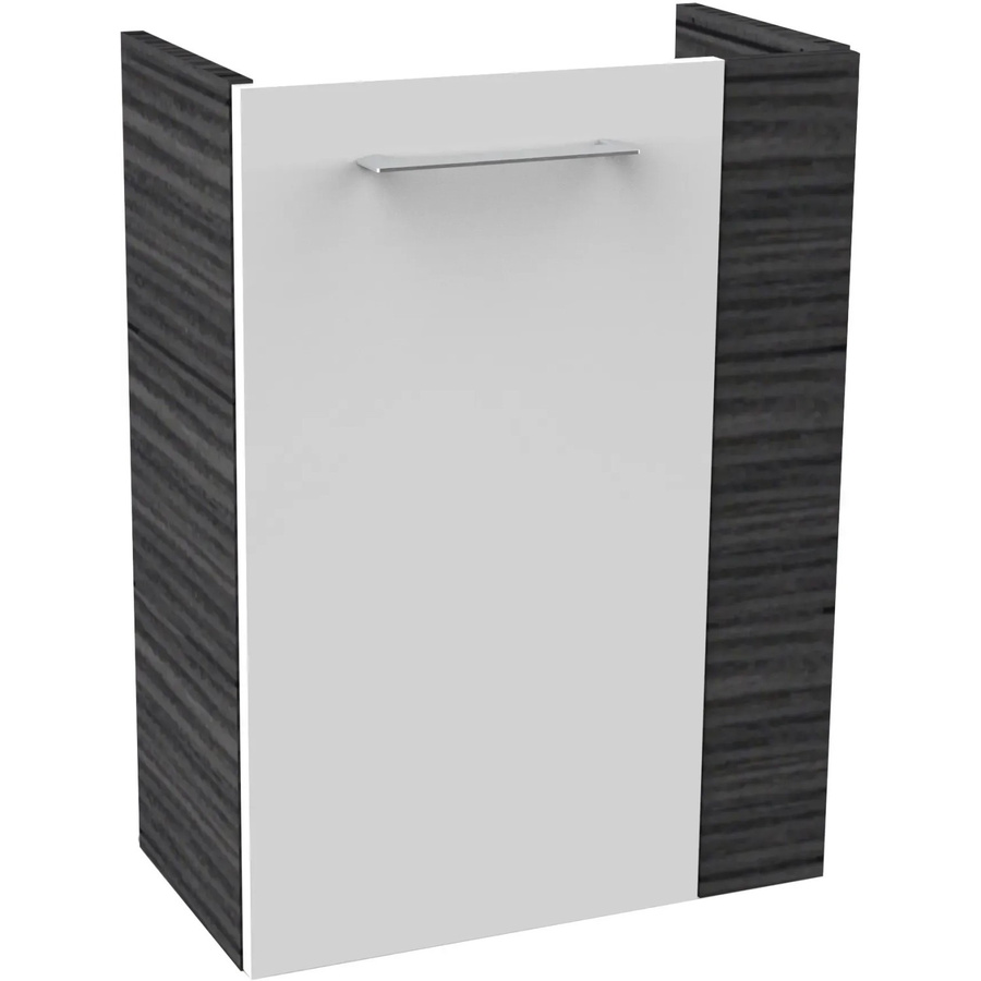 Fackelmann Waschbeckenunterschrank SBC Gäste Bad, Hochglanz, Dark Oak/Weiß, B/H/T: 44 x 60 x 24,3 cm - Bild 2