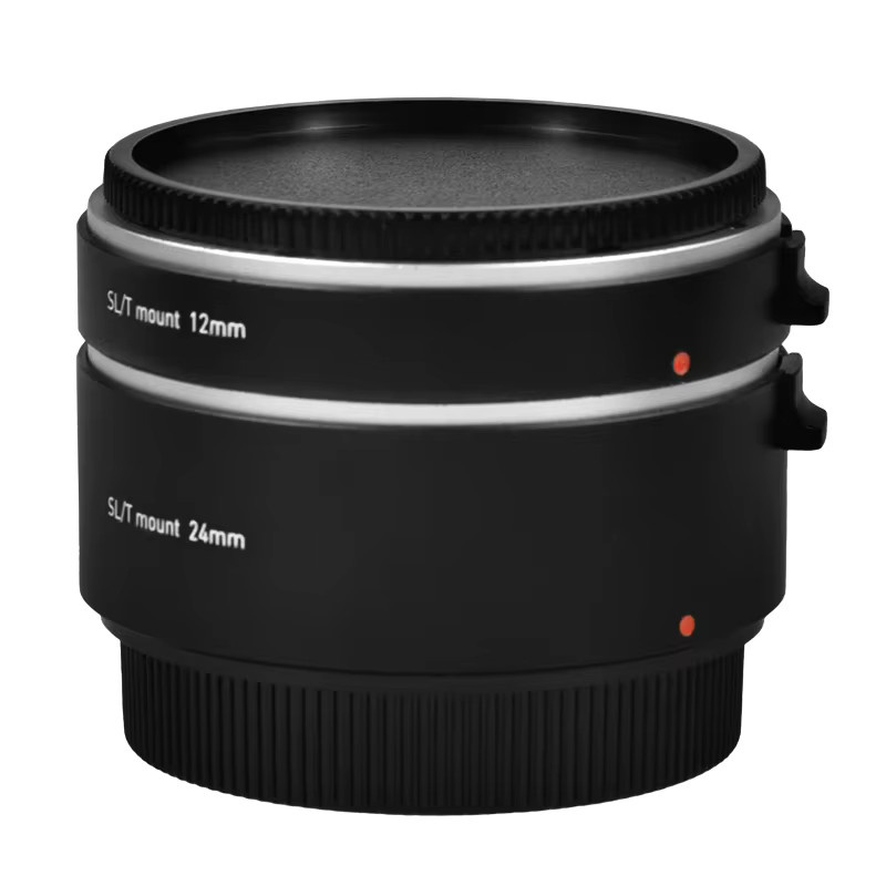 PXSW Automatisches Makro-Verlängerungsrohr Set für L-Mount Objektive, Schwarz, 12 mm und 24 mm - Bild 2