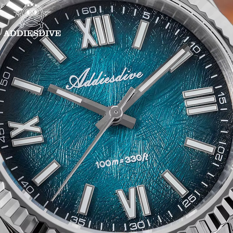 ADDIESDIVE Armbanduhr, Quarz, Edelstahl, Saphirglas, Blau, Herren - Bild 3