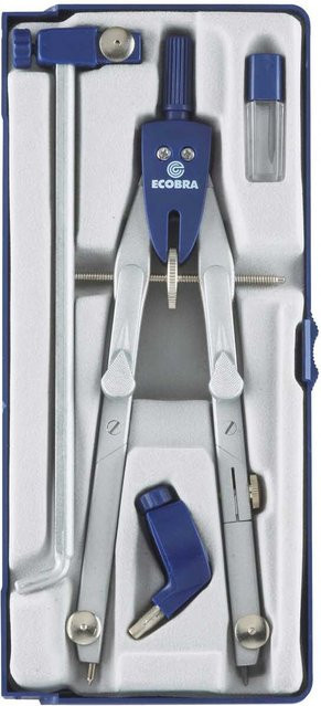 Rumold Schnellverstell Zirkel Quick Set in Blau mit Verlängerungsstab und Universaladapter aus Zink-Druckguss - Bild 1