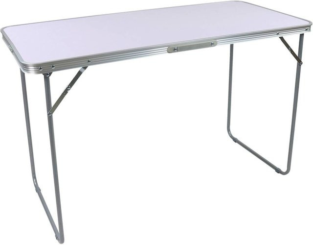 VCM Campingtisch Galdas in Weiß aus Metall und MDF, B/H/T: 110 x 70 x 53 cm - Bild 1