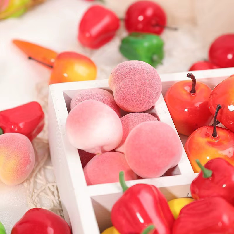 ZYF Künstliches Obst und Gemüse aus Schaumstoff und Kunststoff als Dekoration und Fotografie-Requisit in Multicolor - Bild 3