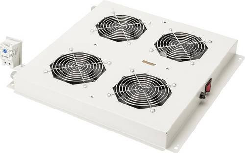 Digitus DN-19 FAN-4-N 19 Zoll 4er Netzwerkschrank-Lüfter in Lichtgrau (RAL 7035) - Bild 1
