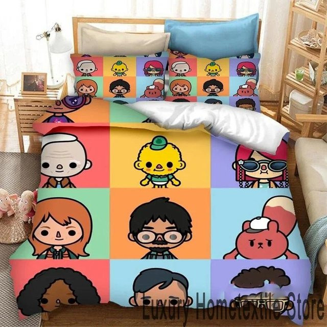 Toca Life World Bettwäsche-Set mit Motiv aus Mikrofaser, B/H: 135 x 200 cm, Mehrfarbig - Bild 1