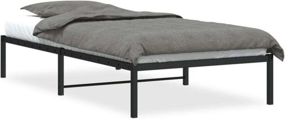 Vidaxl Metallbett in Schwarz im modernen Design, B/T: 100 x 200 cm - Bild 1