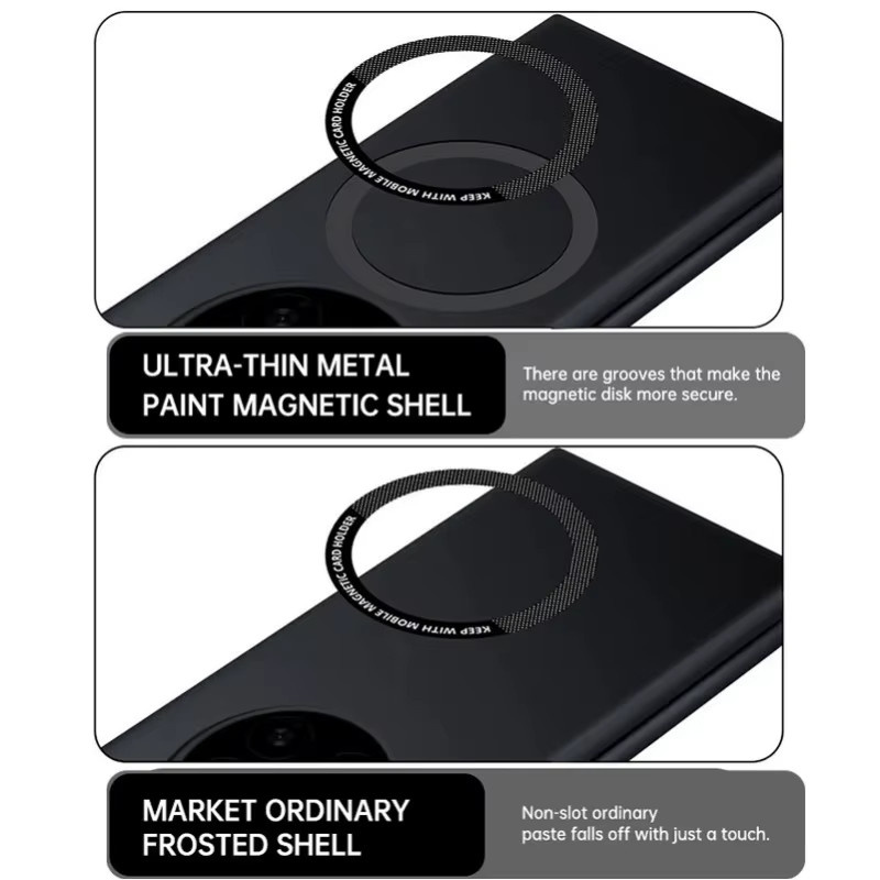 Schutzhülle für OPPO Find N6 N5 N3 mit Auto-Magnethalterung, ultradünne und stoßfeste Handyhülle aus hartem PC in Schwarz - Bild 4