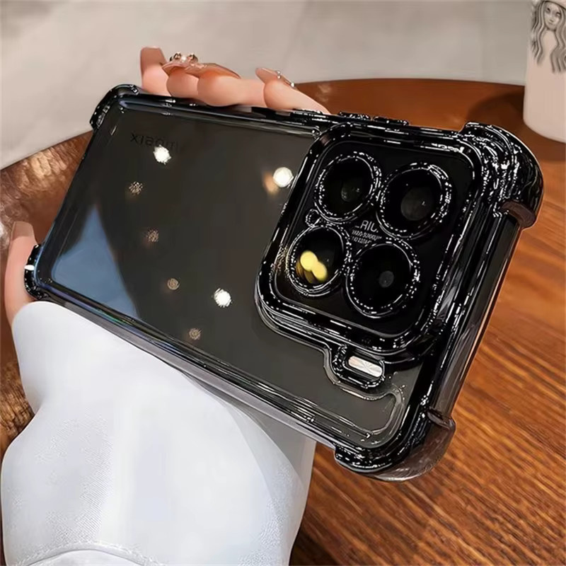 Stoßfeste Silikonhülle für Xiaomi 17T Pro und Mi 15T 5G mit Kameraschutz, transparent - Bild 2