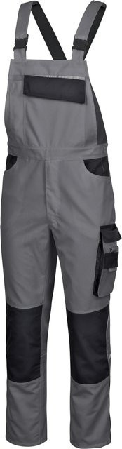 Safety&More Latzhose Extreme in Grau-Schwarz mit Reflexstreifen, Größe XL, aus Poly-Cotton - Bild 1