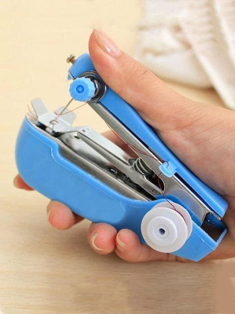 YIRAN Handheld Mini Nähmaschine für unterwegs in Blau - Bild 1