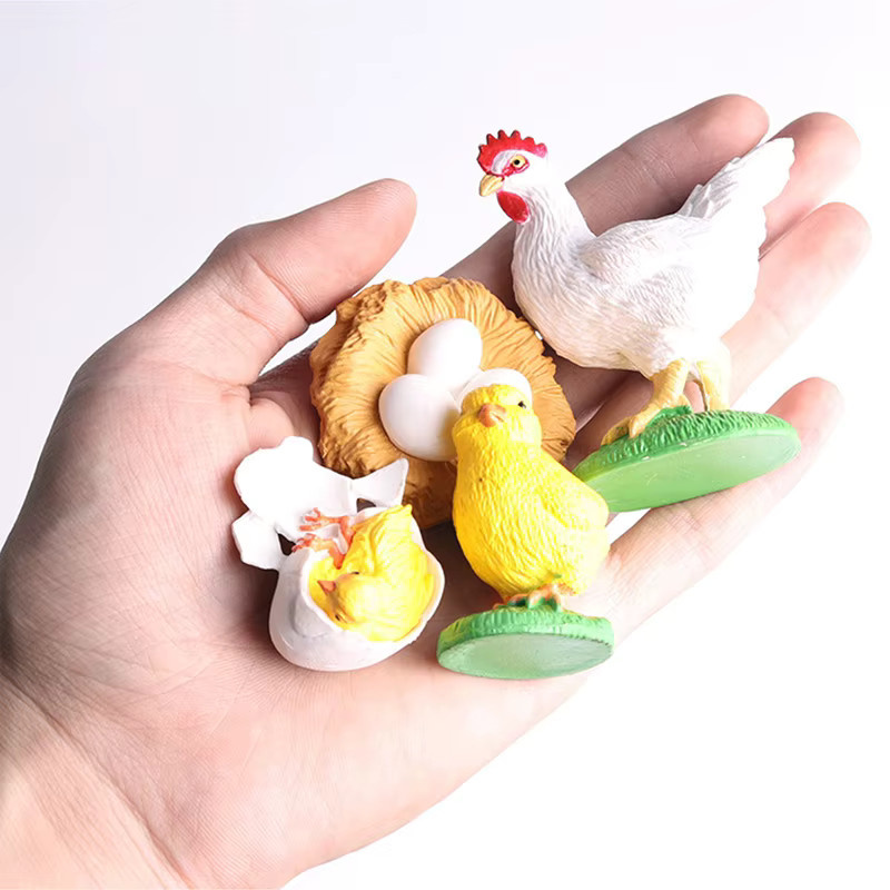IFITU PUBO Set mit 4 Mini Tier-Wachstumszyklus-Modellen aus Kunststoff, Tischdekoration in Mehrfarbig und Braun - Bild 2