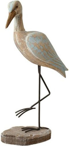 Maritime Holz-Seevogelfigur in Grau als Tischdekoration für dein Zuhause - Bild 1