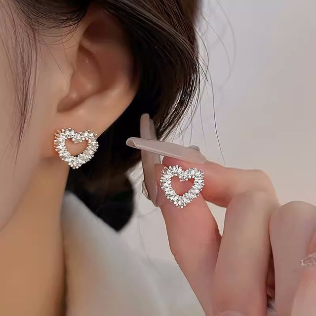 HYFAD Herz-Tragus-Ohrstecker, Silber, Zirkonia, Damen - Bild 1