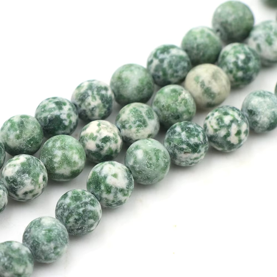 Jade Perlen, 4–10 mm, matt poliert, Grün, Unisex - Bild 3
