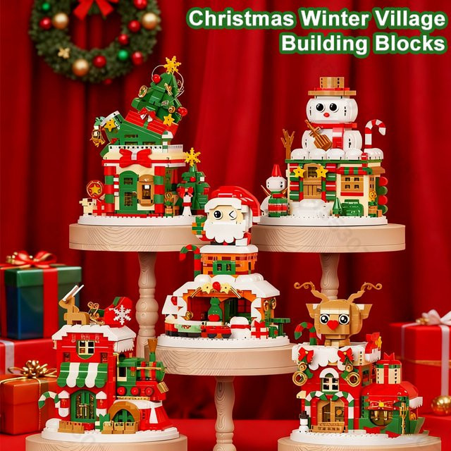 CONUSEA Weihnachten Winter Dorf, Baustein Montage Modell, Bunt / Mehrfarbig - Bild 1