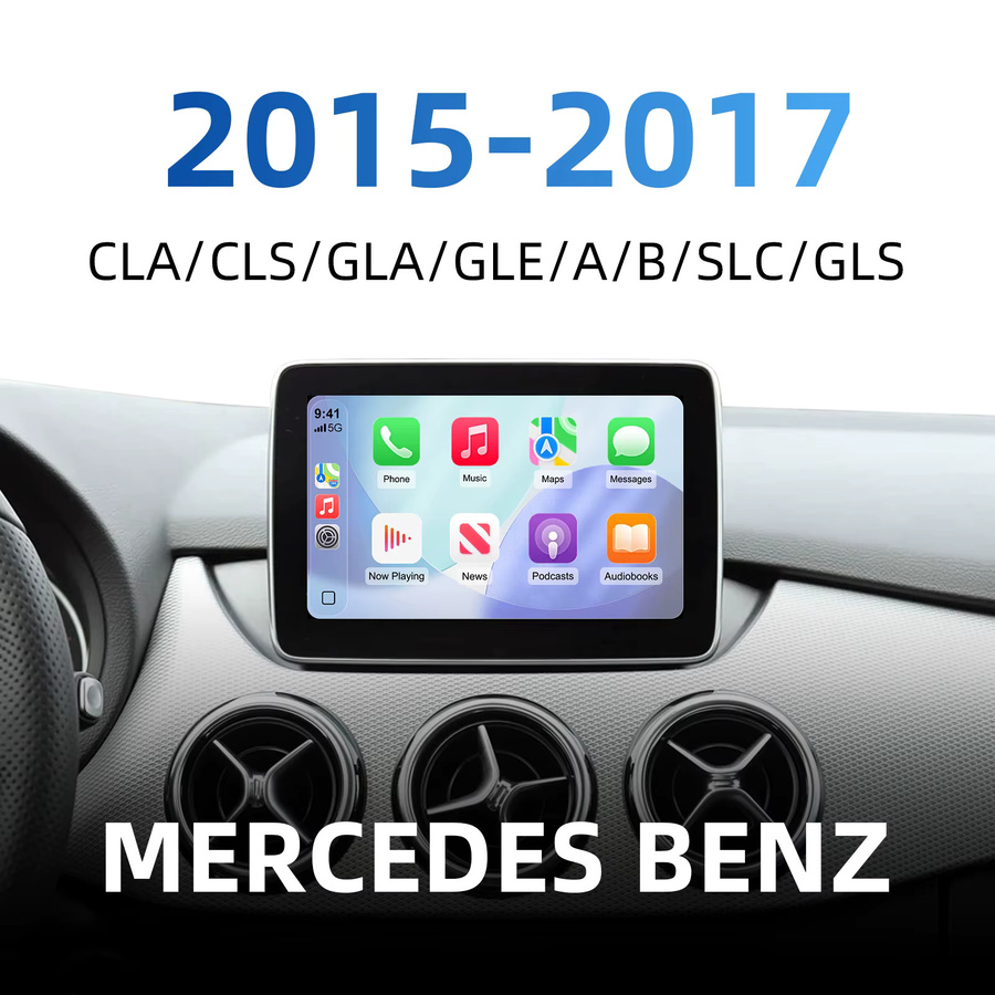 LEXXSON Drahtlose CarPlay und Android Auto Retrofit Kit Decoder Box für Mercedes Benz NTG 5.0 5.1 COMAND System, Farbe: Silber, mit Wi-Fi und Bluetooth - Bild 2