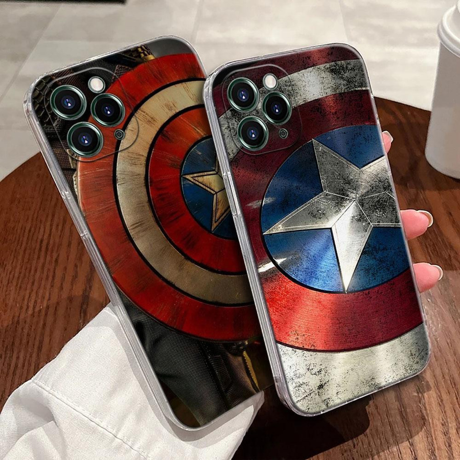 Transparente Marvel Captain America Schild Handyhülle für dein iPhone - Bild 1