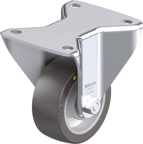 Blickle Stahlblech-Bockrolle BH-ALST 100K-3-AS in Silber, Rad-Durchmesser: 100 mm, Tragfähigkeit: 320 kg - Bild 1