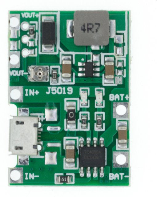 Lithium Li-Ion 18650 Batterie Ladegerät DC-DC Step Up Boost Modul in Grün - Bild 1