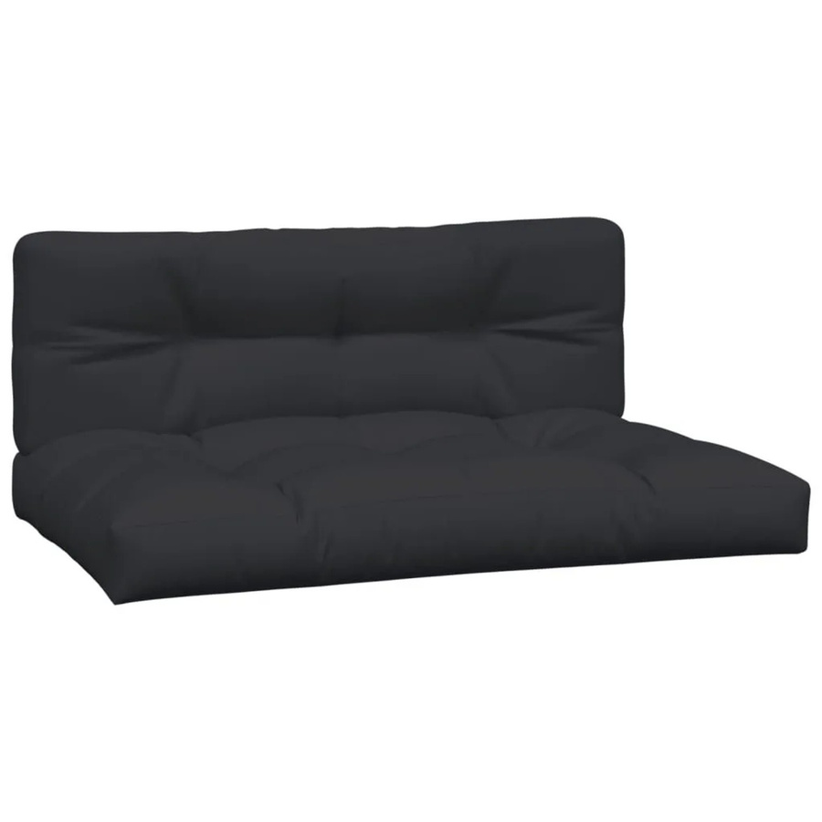vidaXL Palettenkissen 2-teiliges Set Schwarz aus wasserabweisendem Polyester - Bild 2