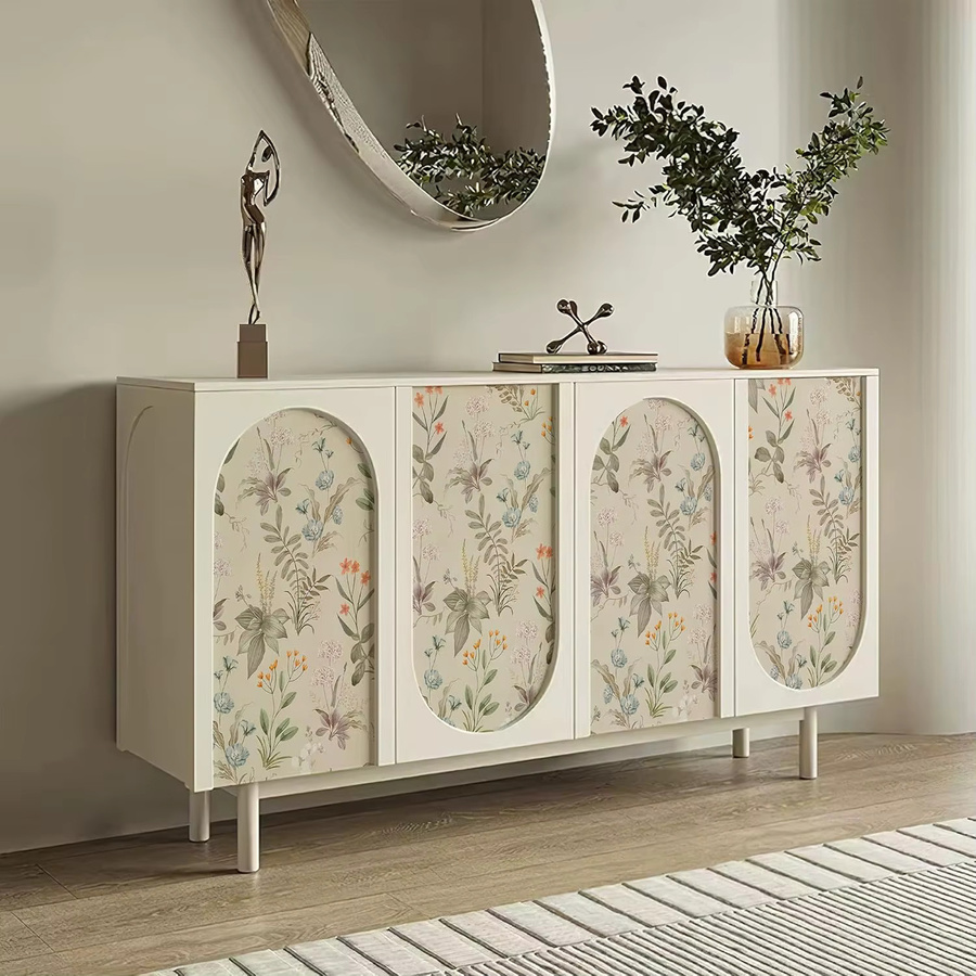 Selbstklebende Vintage Tapete Meihodan mit floralem Wildblumen-Design in Beige - Bild 3