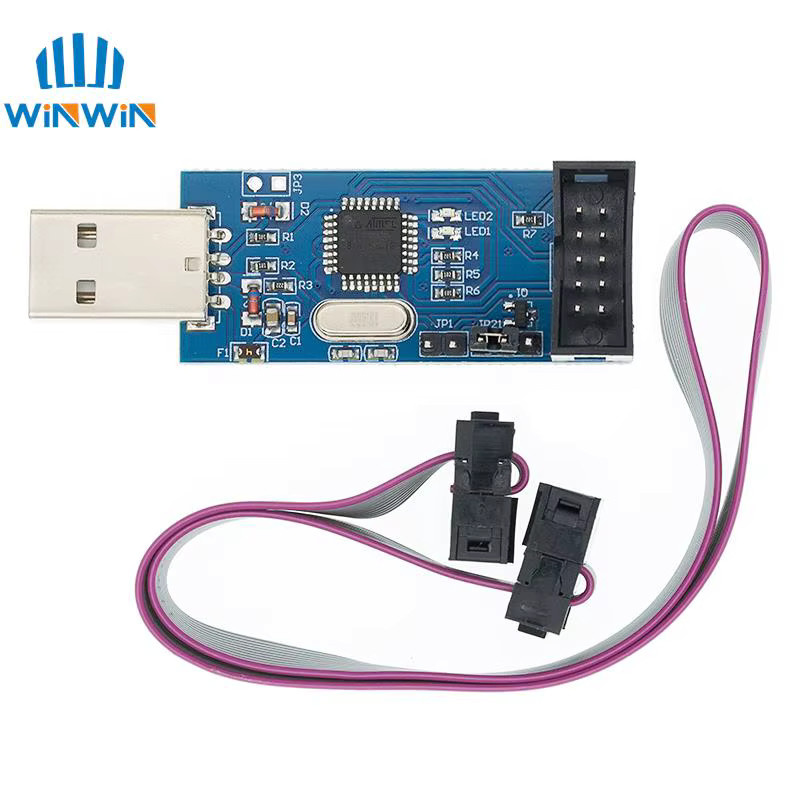 AITEWIN ROBOT USBASP USBISP AVR Programmierer mit 10Pin zu 6 Pin Adapter Board in Blau - Bild 2