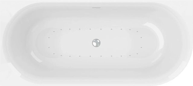 Ottofond Whirlpool Mince Corner R Silent-System mit Desinfektionsfunktion, Eckwhirlpool, schwarz-weiß, B/T: 180 x 80 cm - Bild 1