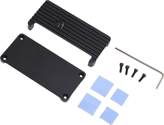 DIYelecs Kühlkörpergehäuse aus Aluminiumlegierung für Raspberry Pi Zero 2 W, Schwarz, B/T/H: 6,6 x 3,0 x 1,3 cm - Bild 1