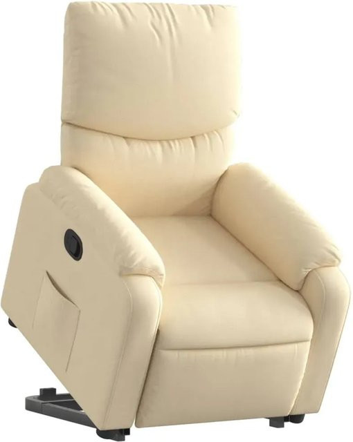 vidaXL Relaxsessel mit Aufstehhilfe in Creme, Polstersessel für Senioren aus Stoff mit Armlehnen - Bild 1
