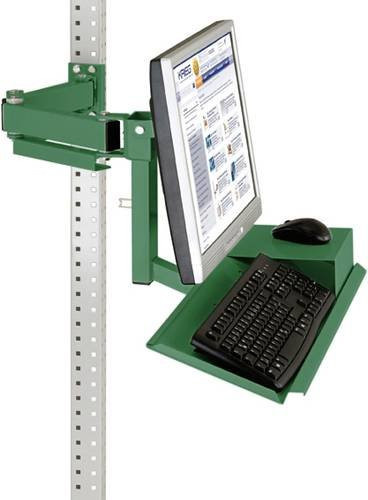 Manuflex ZB3625.6011 Standard Monitorträger für UNIVERSAL und PROFI mit Tastatur- und Mausfläche, VESA-Adapter 75mm, Farbe: grün, Material: Stahl, Breite: 69,0 cm, Höhe: 36,0 cm, Tiefe: 25,0 cm - Bild 1
