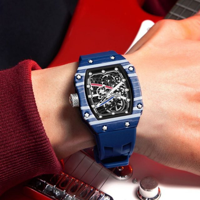 STARPERISH Armbanduhr Tonneau, Quarz, Bunt, Silikon, Herren - Bild 1