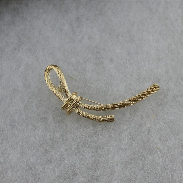 YIRAN Jewelry Brosche, Knoten Seil Schleife, Goldfarben, Damen - Bild 1