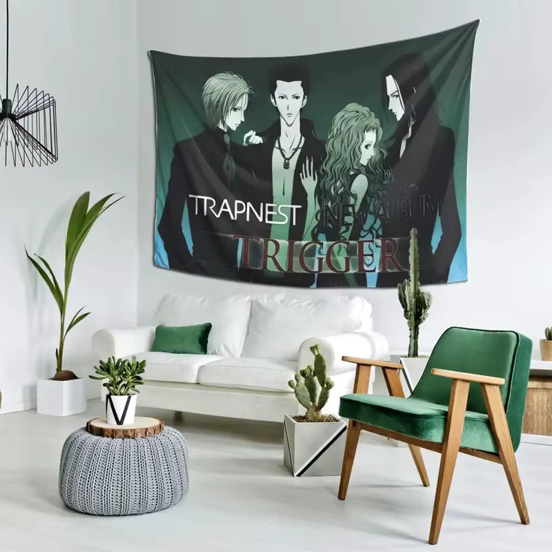 VIKAMA Nana Trapnest Anime Wandbehang, Mehrfarbiger J-Rock Band Musik Wandteppich als Stoffdekoration für dein Zimmer - Bild 4