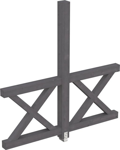 Skan Holz Seitenwand aus Fichte in Schiefergrau, B/H: 120 x 210 cm - Bild 1