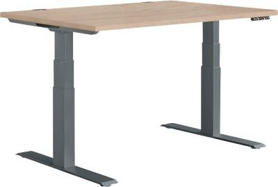 Schäfer Shop Genius Schreibtisch MODENA FLEX, elektrisch höhenverstellbar, Rechteck, B/T: 120 x 80 cm, Eiche/Anthrazit - Bild 1