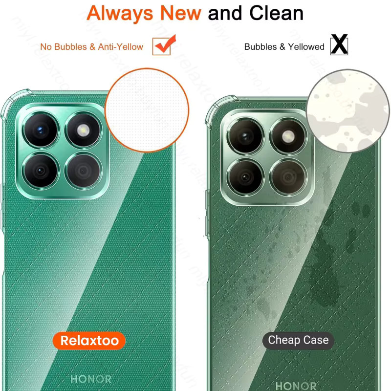 Transparente und stoßfeste Silikon-TPU Handyhülle für Honor X6, X6B, X6A und X6C - Bild 2