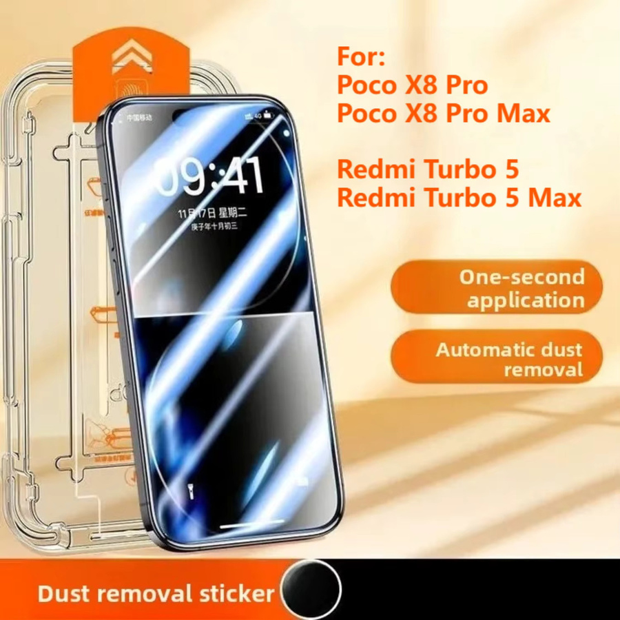 2 Stück Xiaomi Schutzfolie aus gehärtetem Glas für POCO X8 Pro Max X8 Pro Redmi Turbo 5 5 Max, Transparent - Bild 2