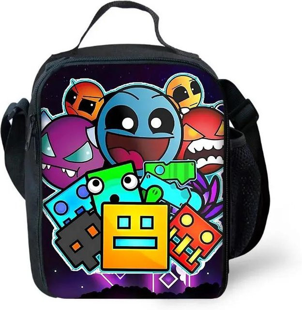Fancy Style Studio Thermische Kühltasche Geometry Dash für Kinder, blau/mehrfarbig, B/T/H: 25 x 20 x 5 cm - Bild 1