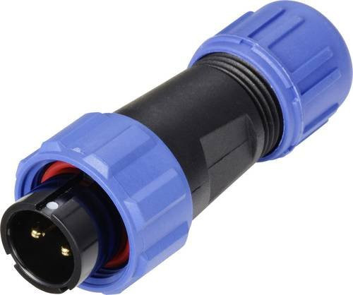 Weipu SP1310 Rundsteckverbinder Serie SP13, 2-polig, gerade, Blau - Bild 1