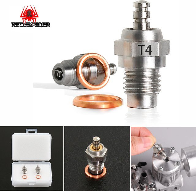HSP Glühkerzen T4 T2 Hot Nitro Motor, Universal Teile, für 1/8 1/10 RC Auto Lkw - Bild 1