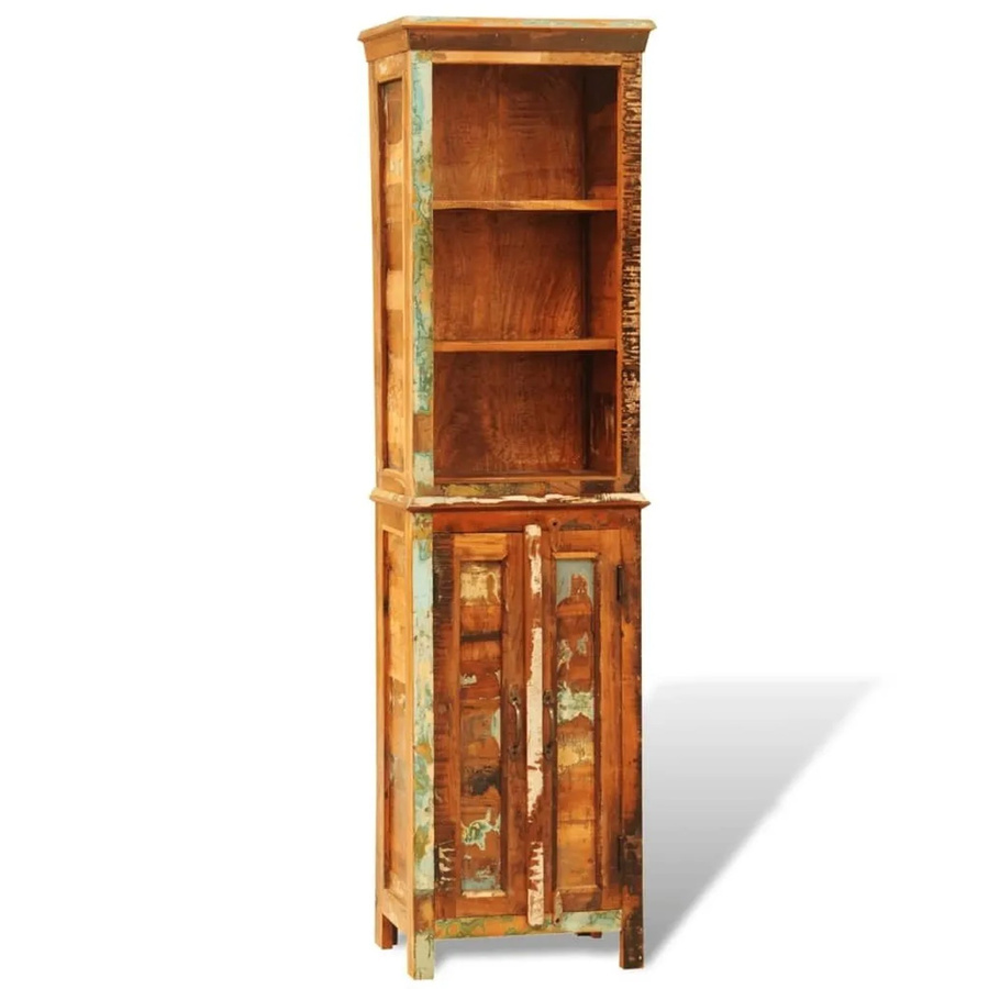 vidaXL Bücherregal aus Massivholz in Vintage-Optik, Altholz, braun, H x B x T: 180 x 30 x 30 cm - Bild 2