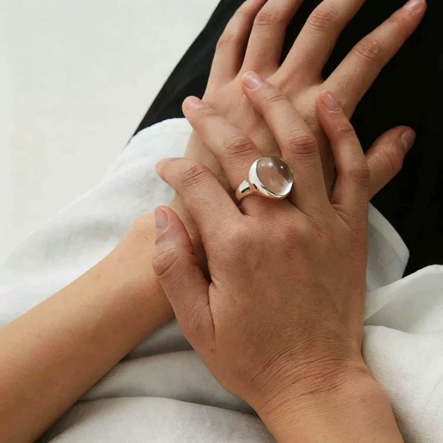XIYANIKE Ring, Kristall, Silber, Damen - Bild 2
