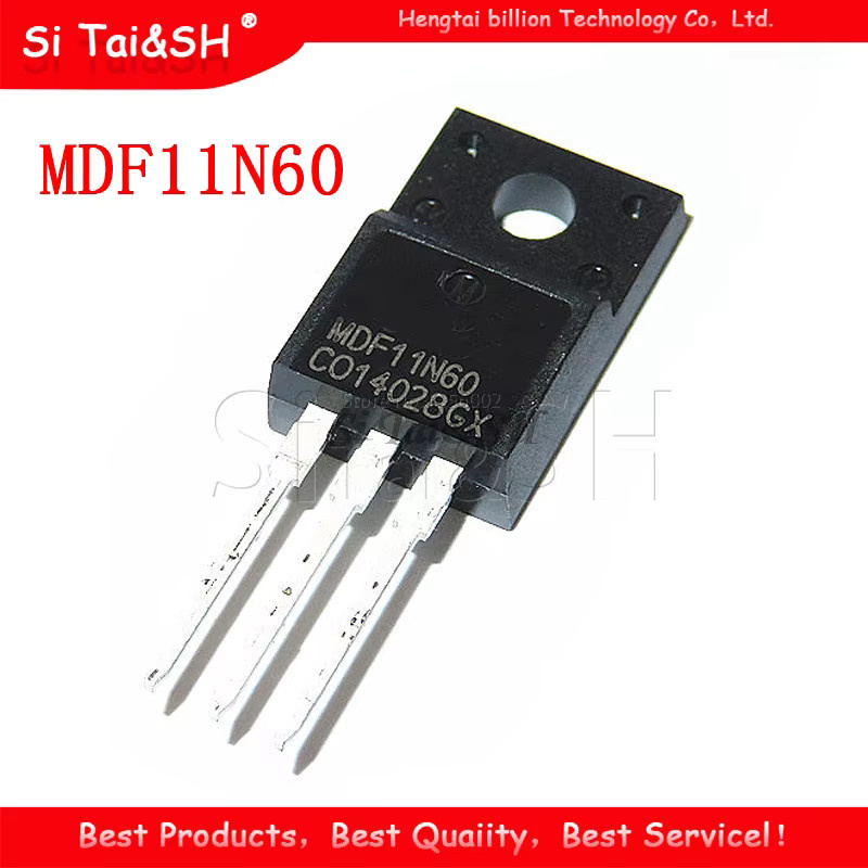 10 Stück Si Tai&SH MDF11N60 TO-220F Leistungstransistoren in Schwarz - Bild 2